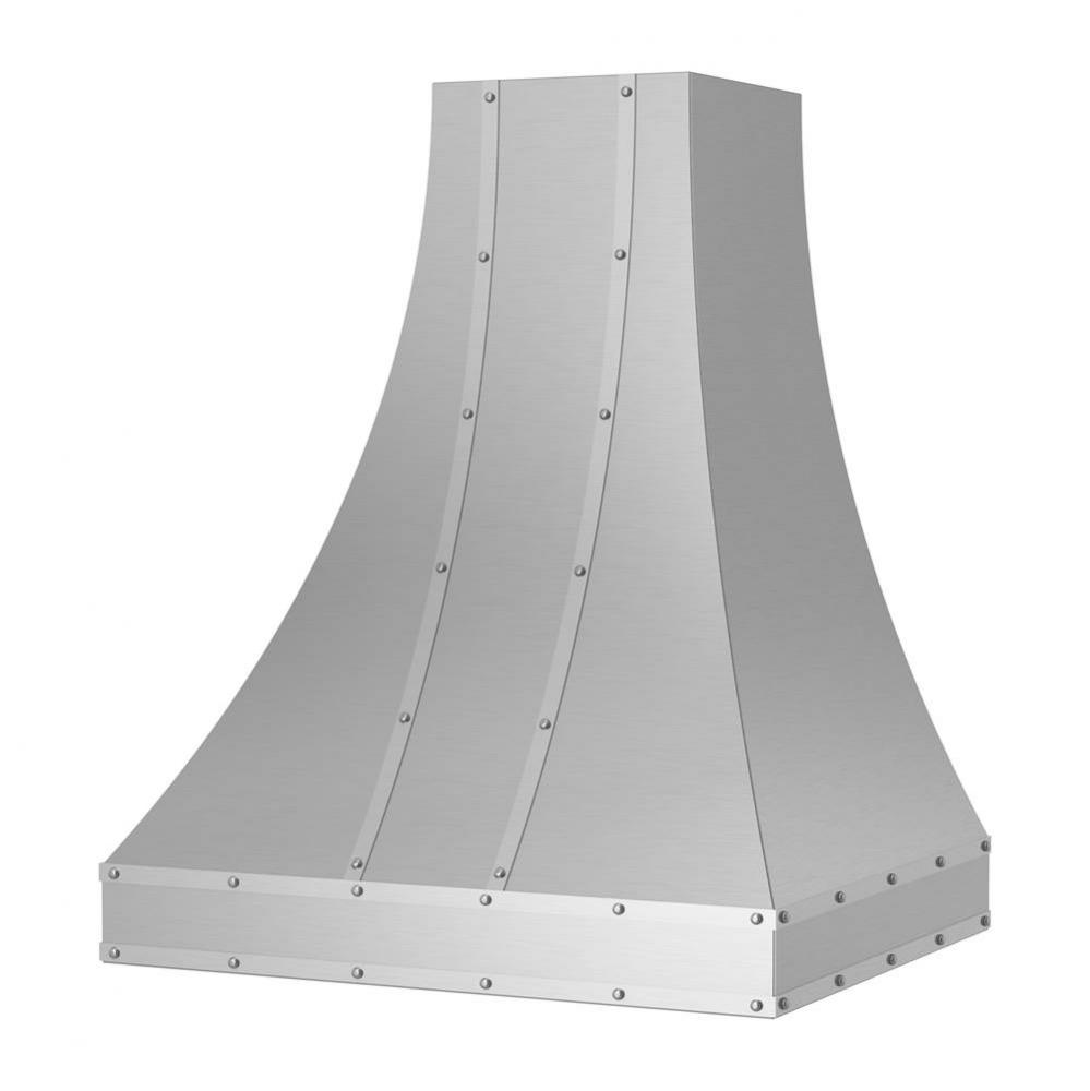 30'' Ridgeline Wall Hood With Designer Metal Strapping And Rivets
