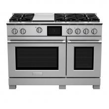 BlueStar BSDF486G - 48'' Dual Fuel Range (6) Burners With 12'' Griddle