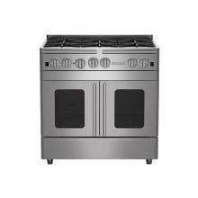BlueStar RNB366BPMV2LPLT - 30'' Precious Metals Range - (4) Burners And French Door Oven