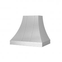 BlueStar SC030MLPLTCC - 30'' Sahara Curved Sides Wall Hood With Brushed Stainless Strapping And Rivets. 600 Cfm