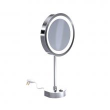 Baci Mirrors EH130-SN - Baci Basic Round Table Mirror 5X