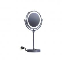 Baci Mirrors EH140-SN - Baci Basic Round Reversible Table Mirror 1X By 5X
