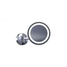 Baci Mirrors EH30-LED-HW SN - Baci Basic Round Double Arm Wall Mirror - Halo - Led