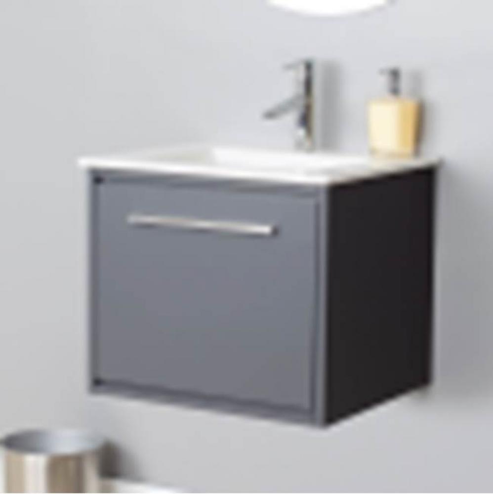 Wall-Mounted Vanity, Smoke Gray, 21.125'' W x 17.875'' D x 17.625''