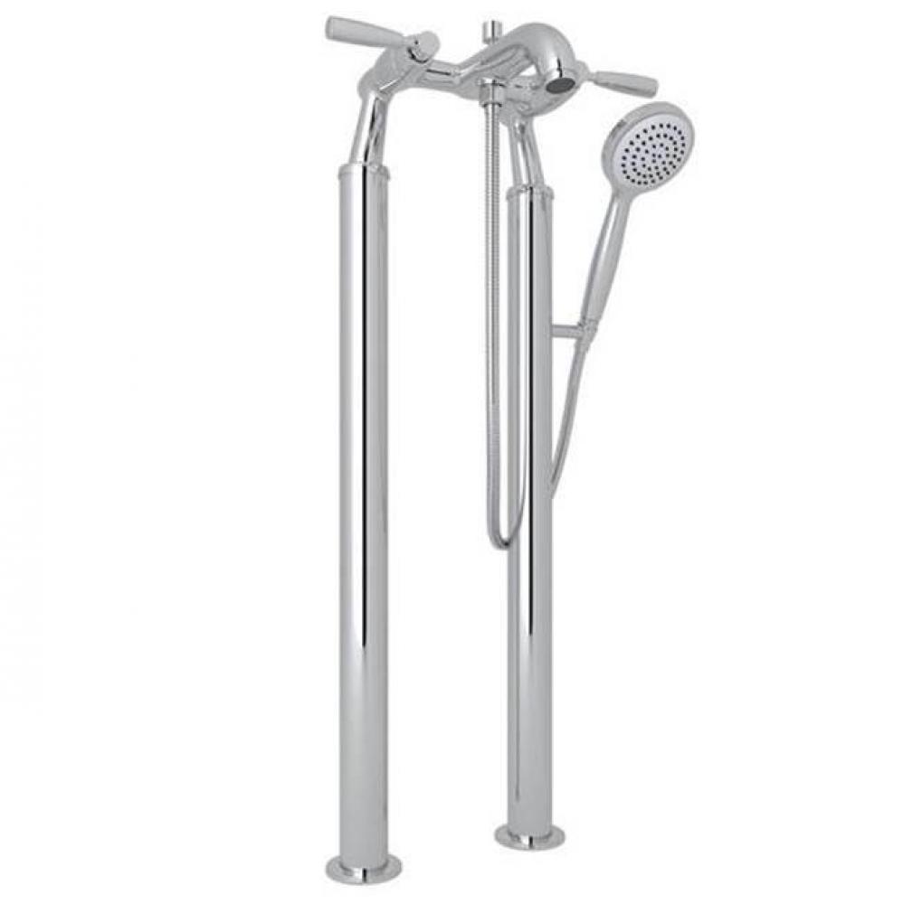 Holborn™ Floor Mount Bathtub Filler with Handshower