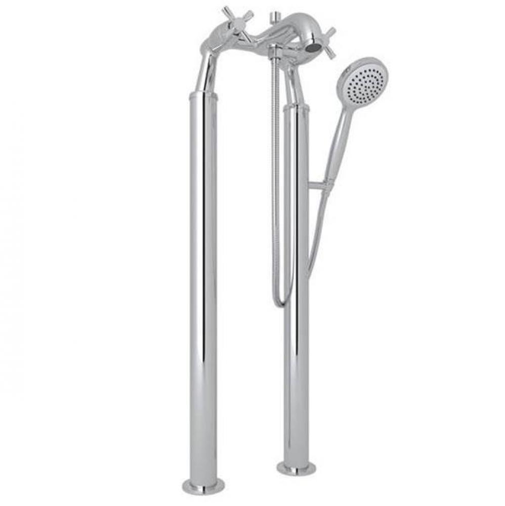 Holborn™ Floor Mount Bathtub Filler with Handshower