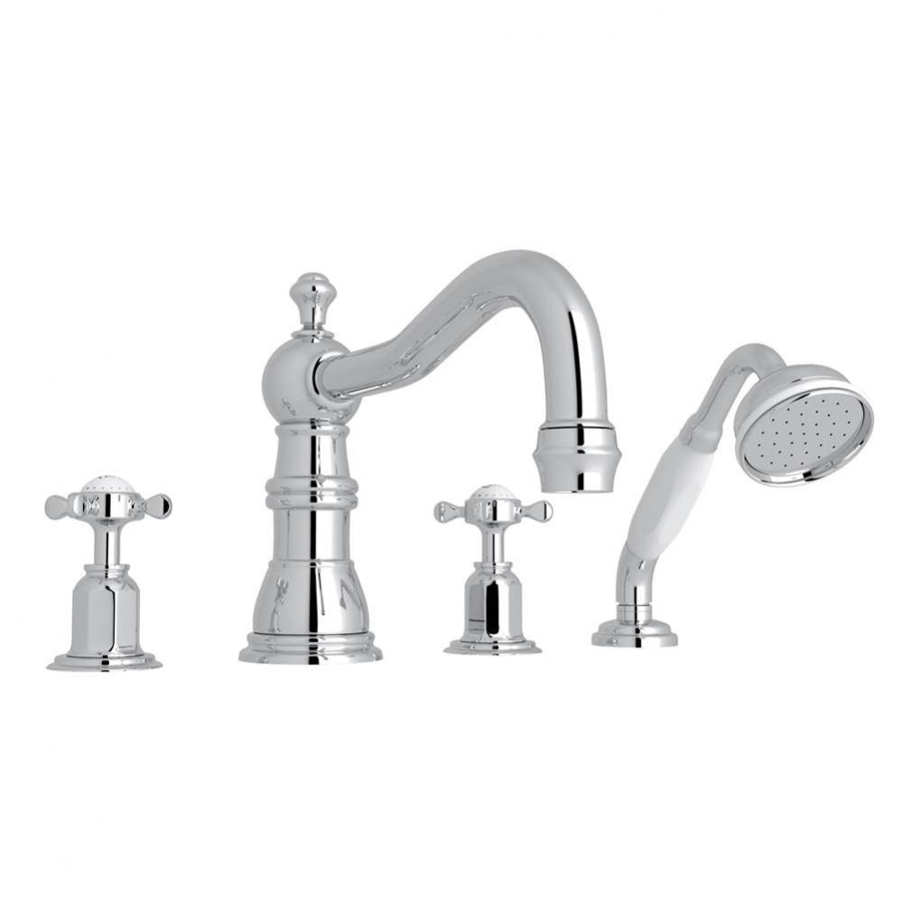 Edwardian™ 4-Hole Deck Mount Tub Filler With Column Spout