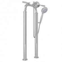 Perrin & Rowe U.KIT3807LS-APC - Holborn™ Floor Mount Bathtub Filler with Handshower