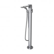 Perrin & Rowe U.3440LS-APC/TO - Hoxton™ Single Hole Floor Mount Tub Filler Trim