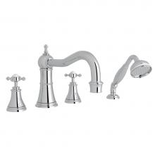 Perrin & Rowe U.3748X-APC - Georgian Era™ 4-Hole Deck Mount Tub Filler With Column Spout