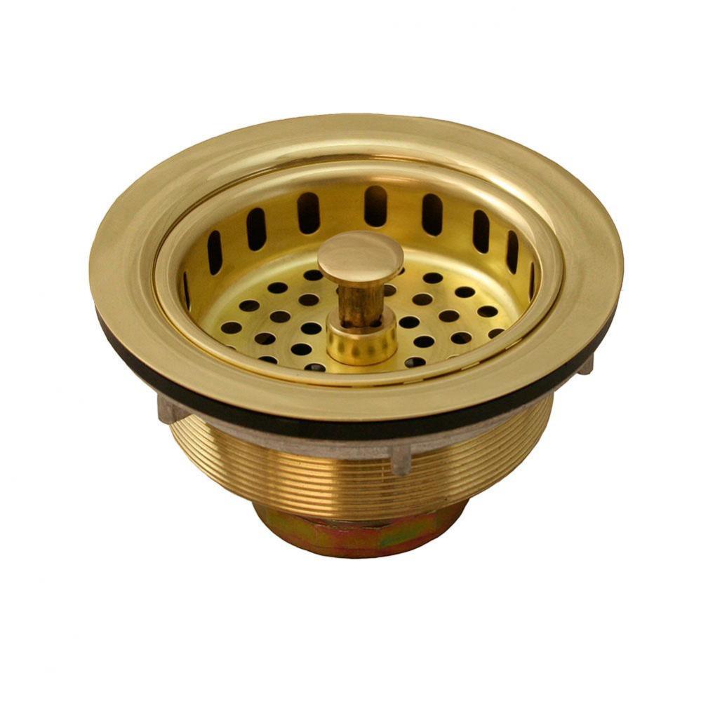 Polished Brass Basket Strainer