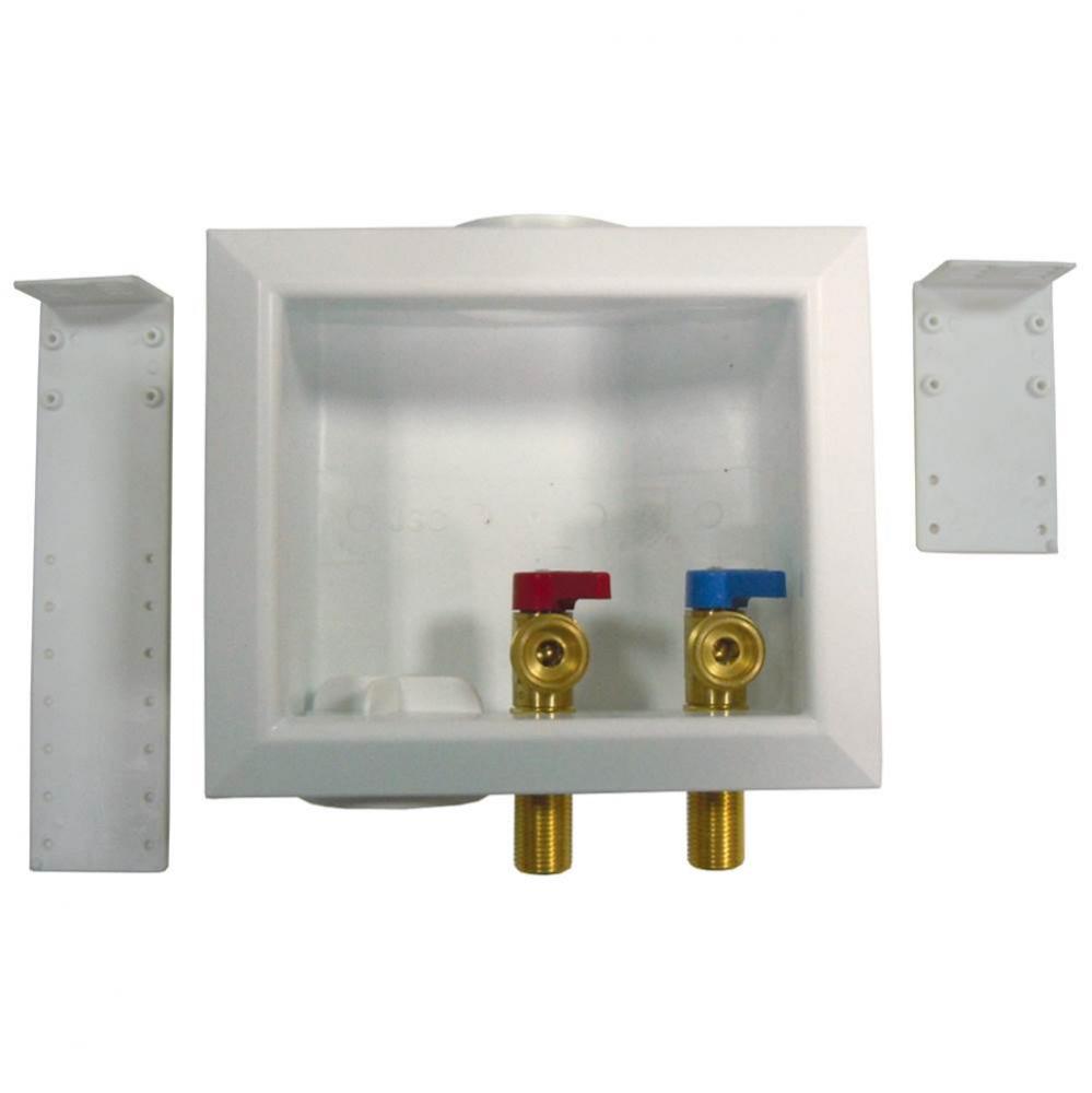 Washing Machine Box, Left Outlet Without Hammer Arrester, 1/2'' MIP/SWT