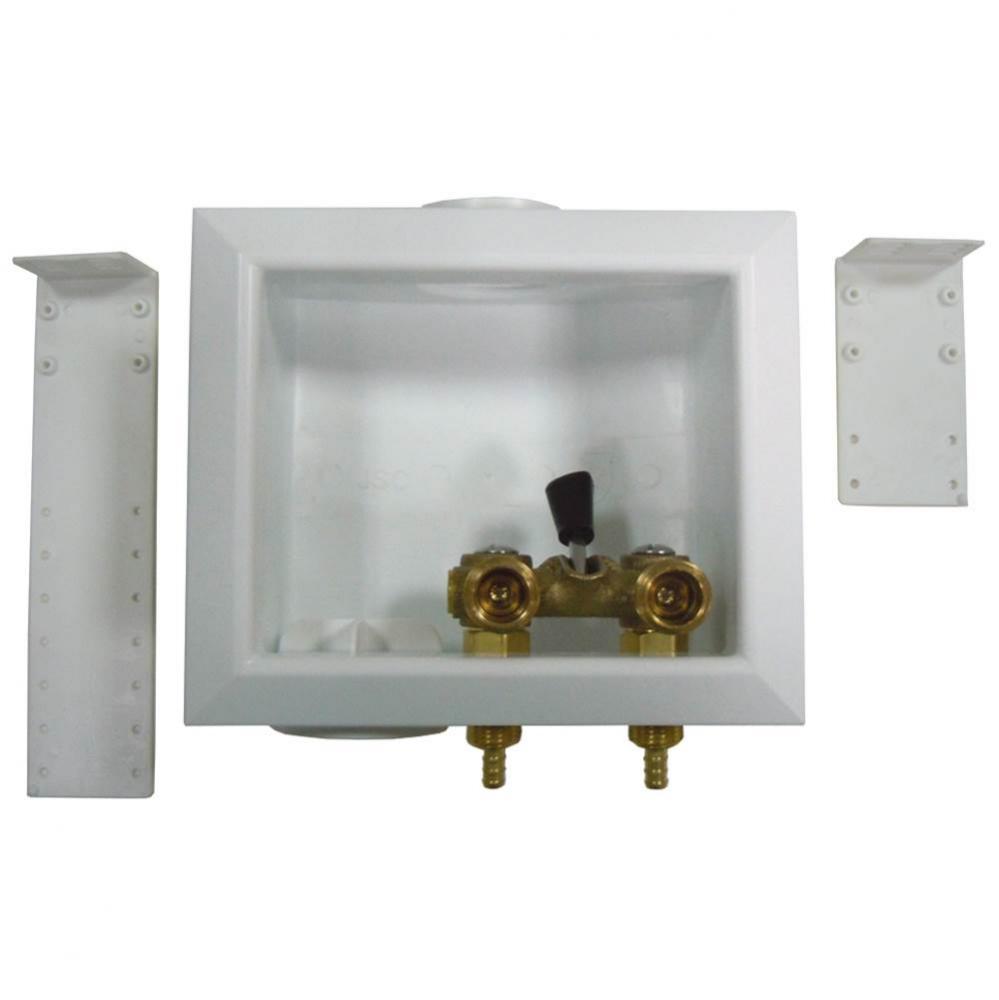 Washing Machine Box, Left Outlet Without Hammer Arrester, Single Lever, 3/8'' PEX