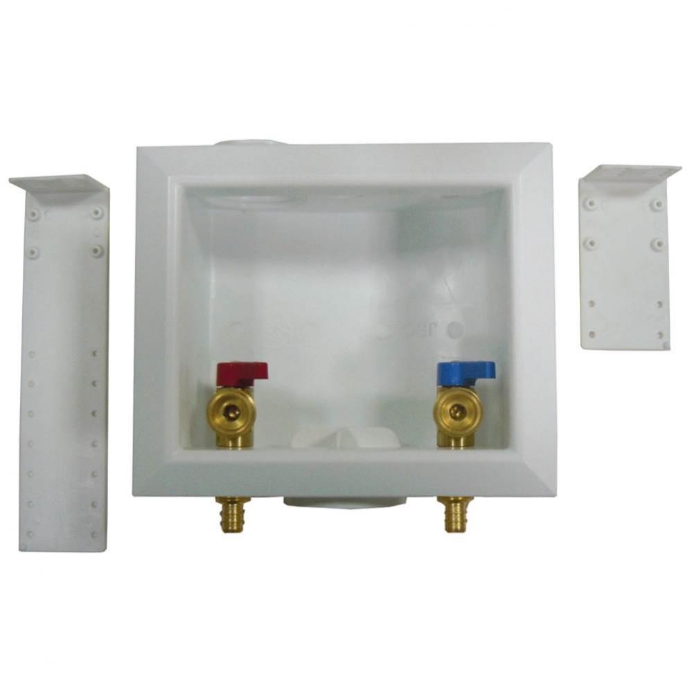 Washing Machine Box, Center Outlet Without Hammer Arrester, 1/2'' PEX