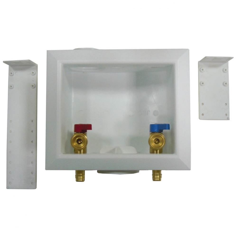 Washing Machine Box, Center Outlet Without Hammer Arrester, 1/2'' Expansion Style PEX