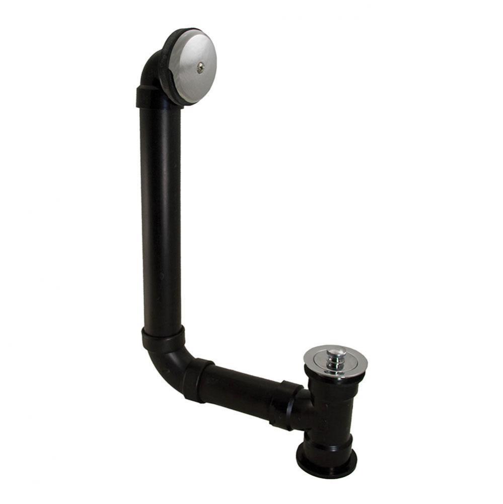 Schedule 40 ABS One-Hole Chrome Plated Lift and Turn Direct T-Waste, Full Kit - Includes Pipe and