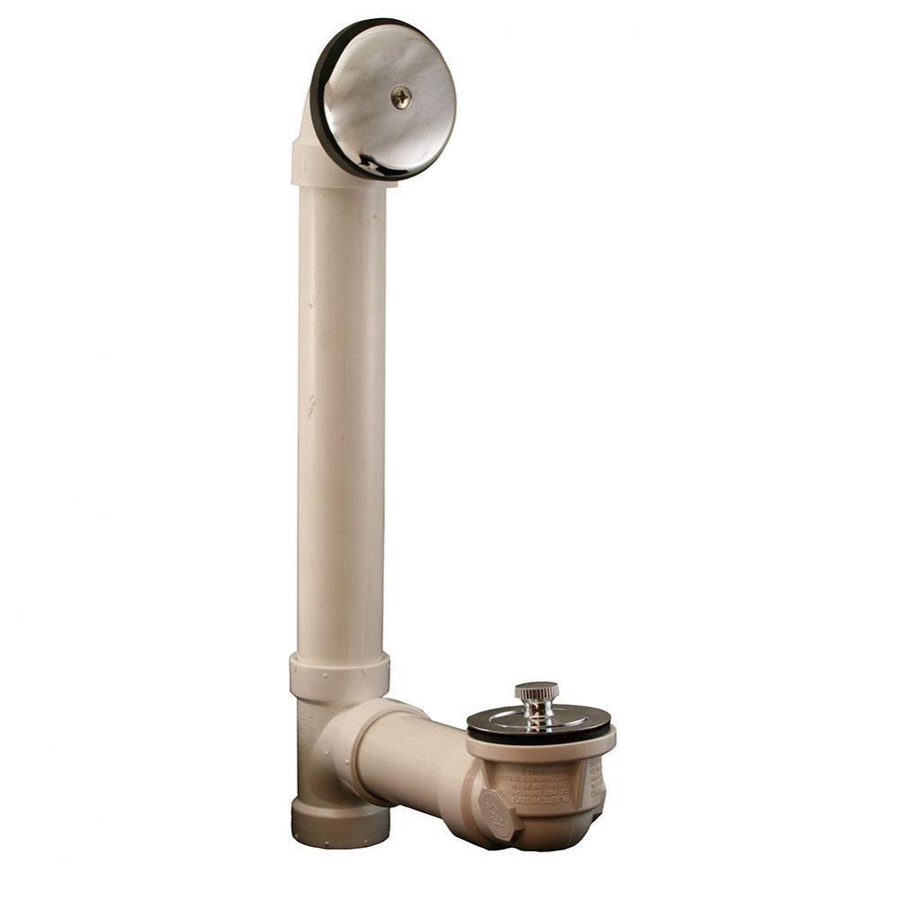 Schedule 40 PVC One-Hole Chrome Plated Lift and Turn, Standard Full Kit - Includes Pipe and Tee