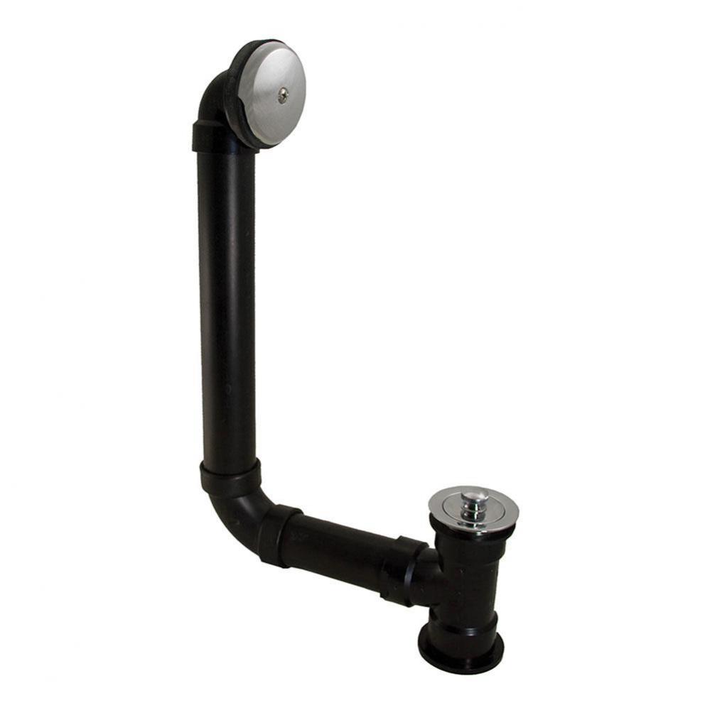 Schedule 40 ABS One-Hole Chrome Plated Friction Lift Direct T-Waste, Full Kit - Includes Pipe and