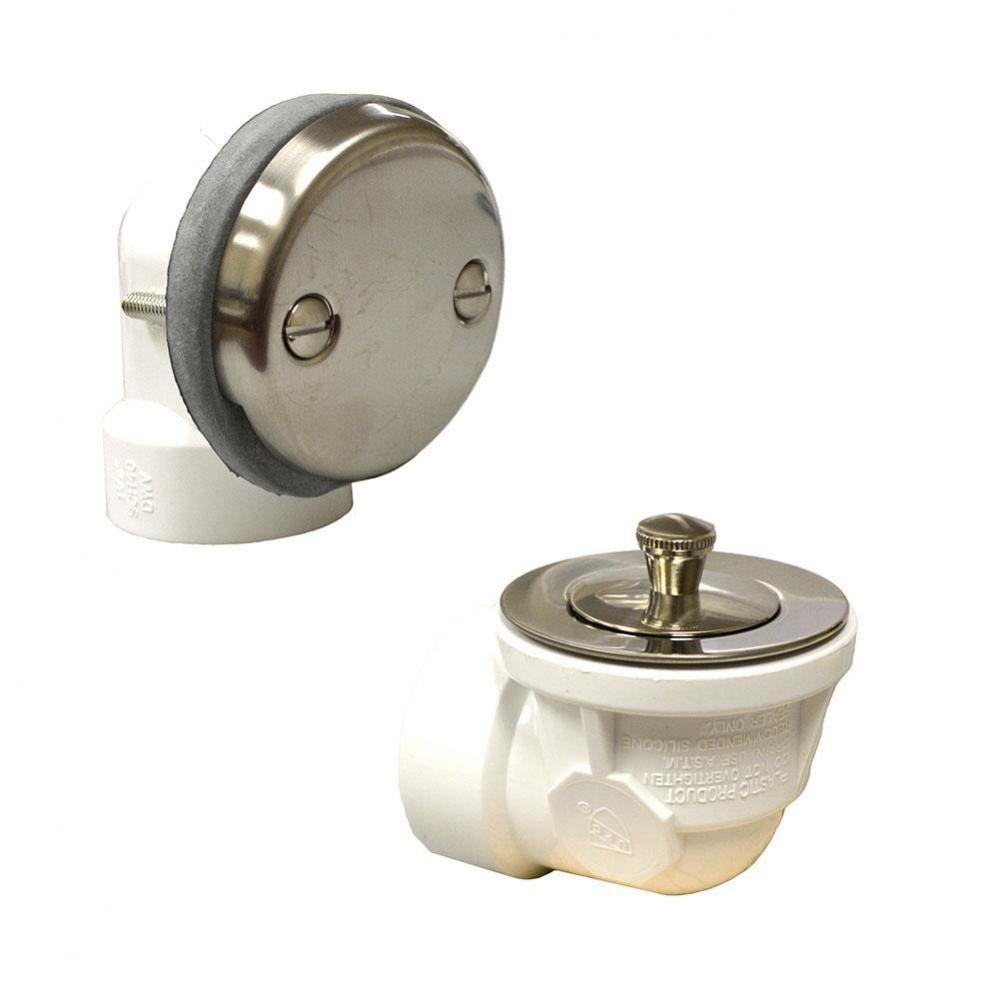 Schedule 40 ABS One-Hole Chrome Plated Brass Lift and Turn, Standard Full Kit - Includes Pipe and