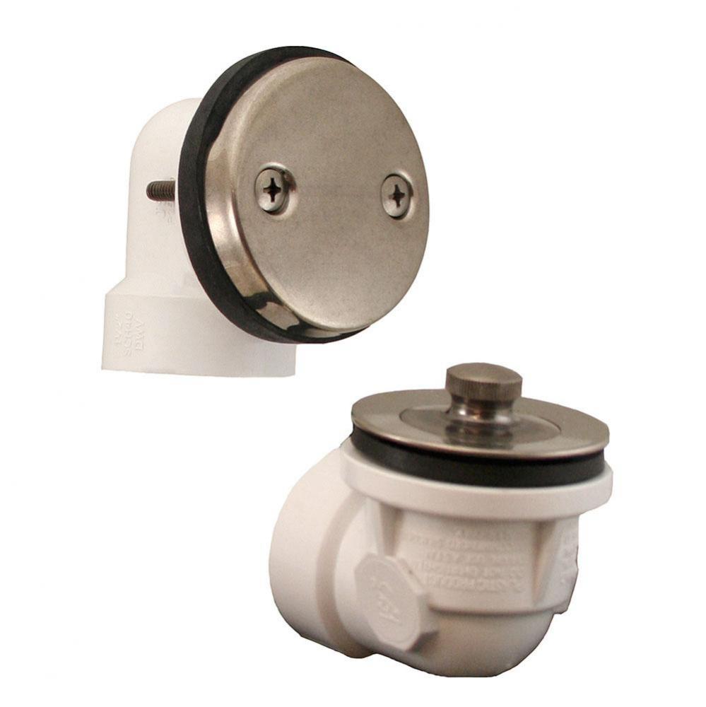 Antique Nickel Standard Two-Hole Schedule 40 Lift and Turn Half Kit