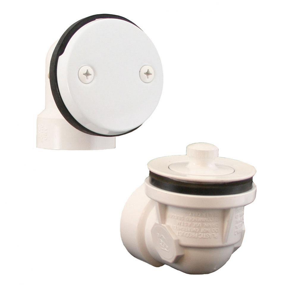 Polar White Standard Two-Hole Schedule 40 Lift and Turn Half Kit