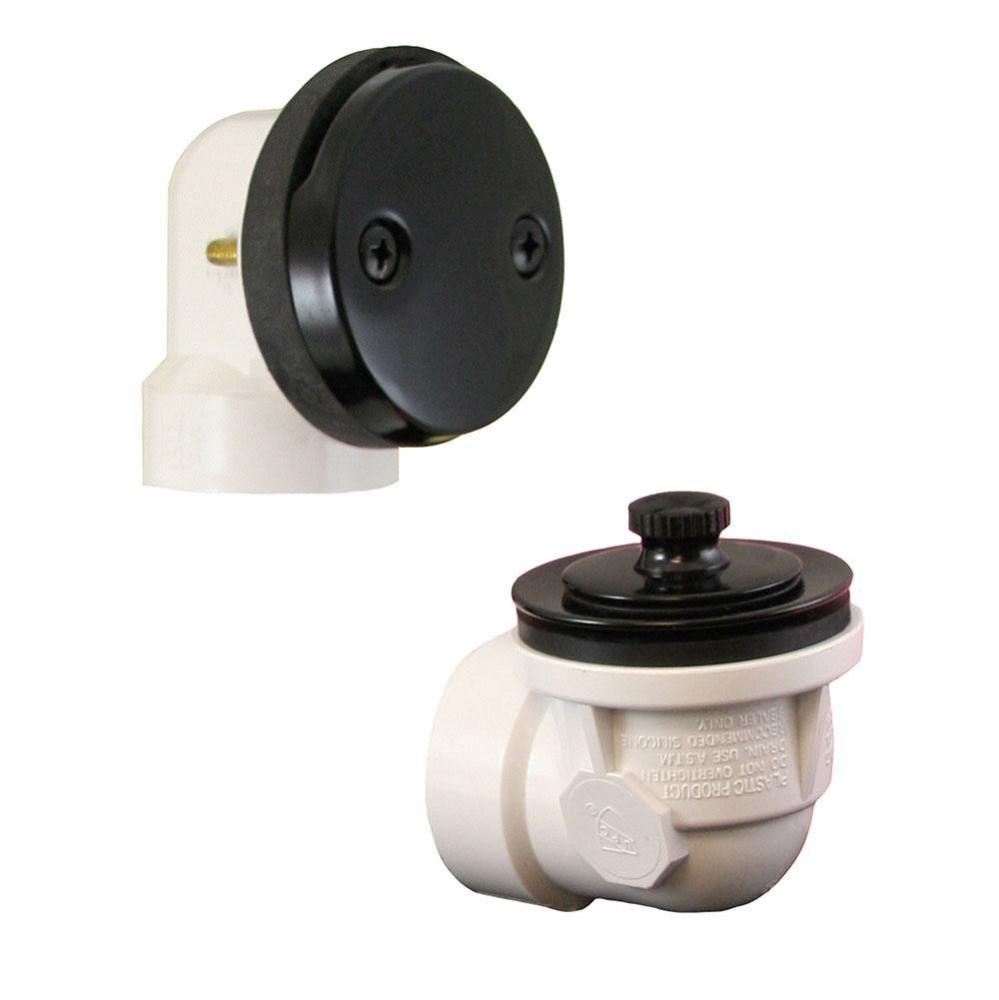 Black Standard Two-Hole Schedule 40 Friction Lift Half Kit