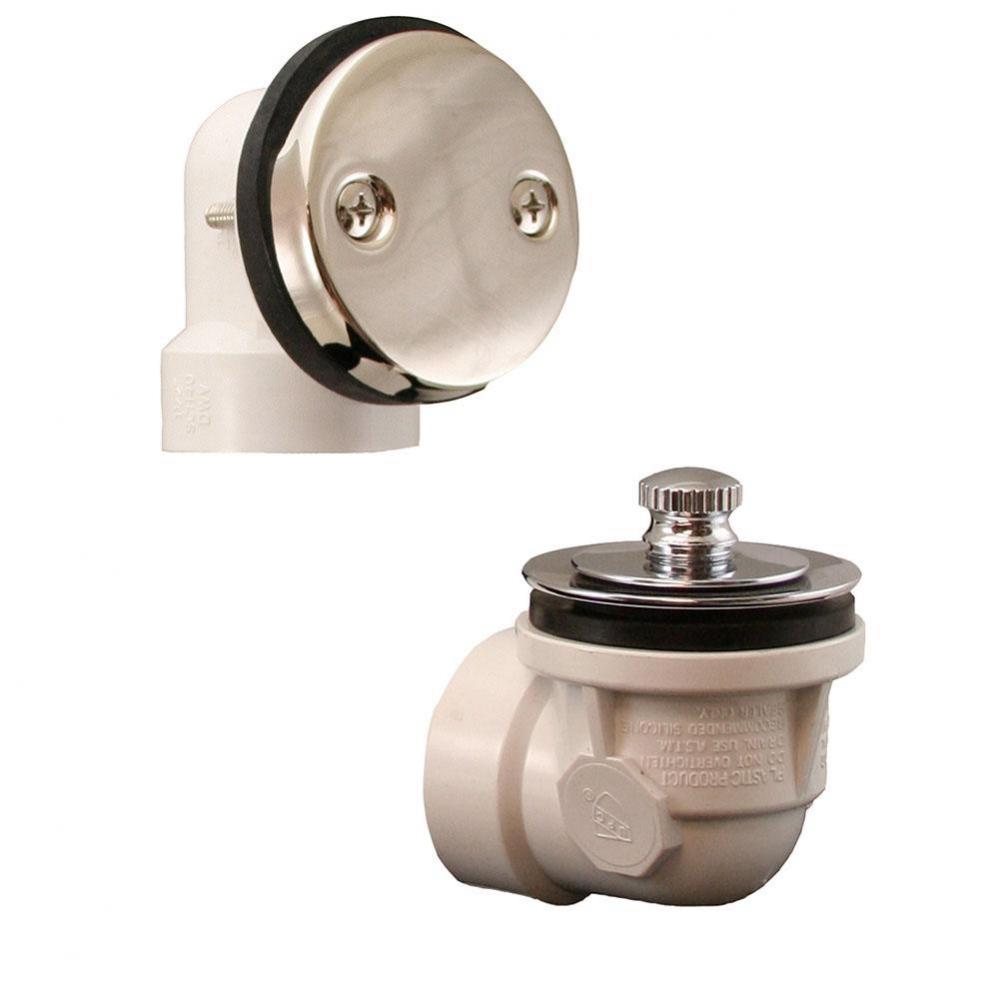 Polished Stainless Standard Two-Hole Schedule 40 Friction Lift Half Kit