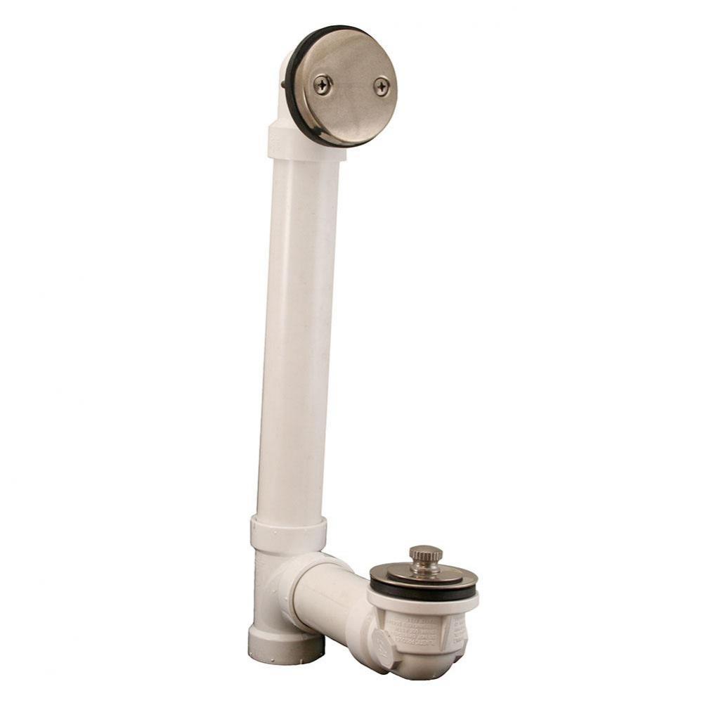 Antique Nickel Standard Two-Hole Schedule 40 Friction Lift Full Kit