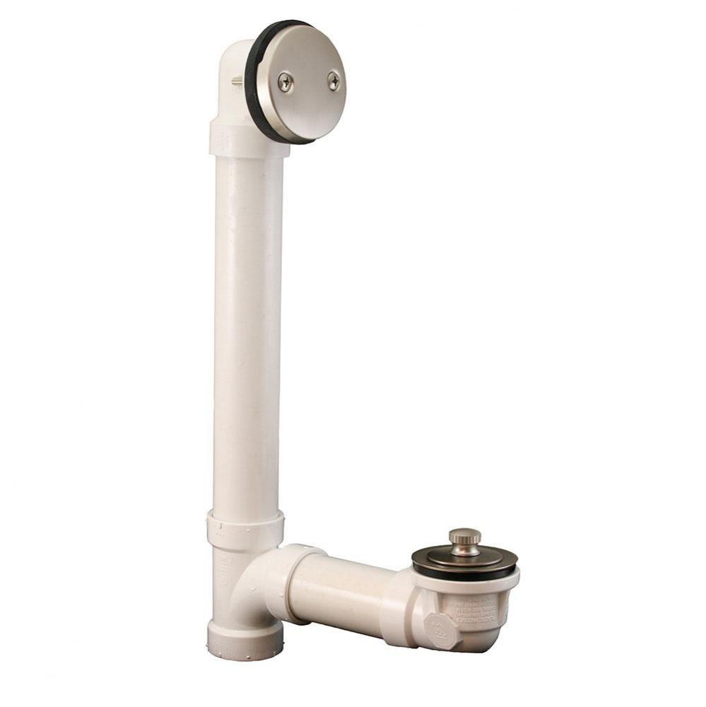 Brushed Nickel Standard Two-Hole Schedule 40 Friction Lift Full Kit