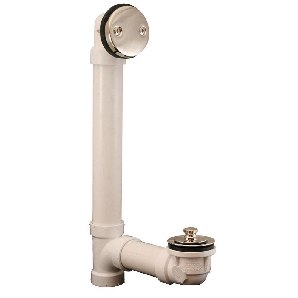 Polished Nickel Standard Two-Hole Schedule 40 Friction Lift Full Kit