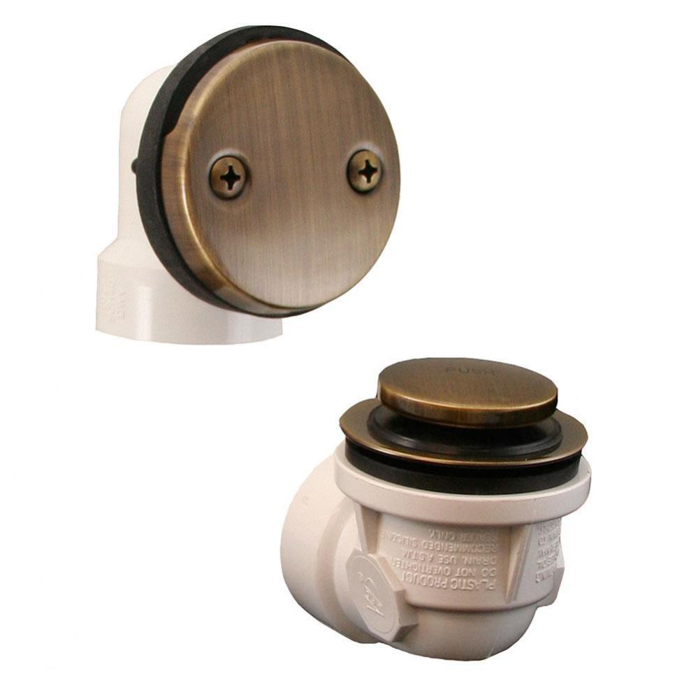 Antique Brass Standard Two-Hole Schedule 40 Toe Touch Half Kit