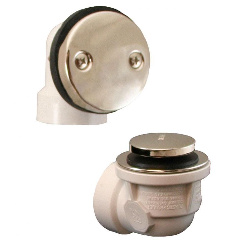 Polished Nickel Standard Two-Hole Schedule 40 Toe Touch Half Kit