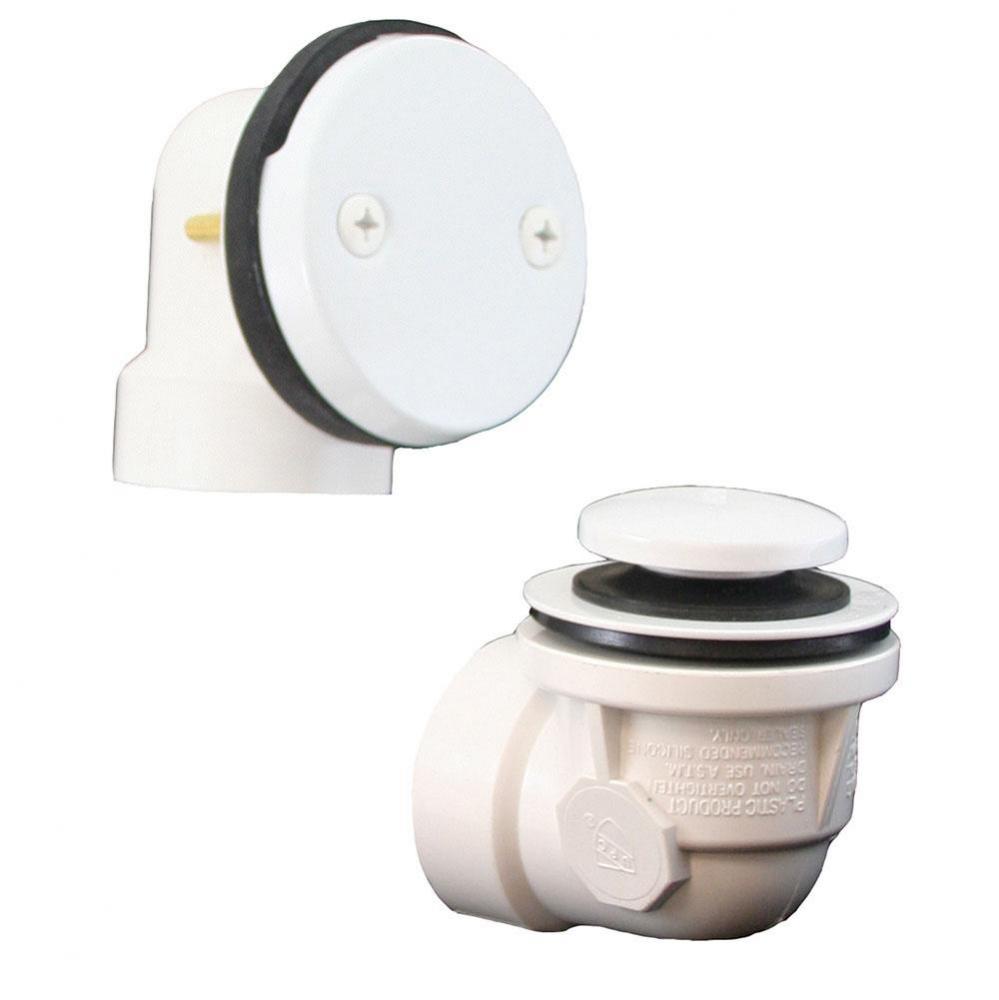 Polar White Standard Two-Hole Schedule 40 Toe Touch Half Kit