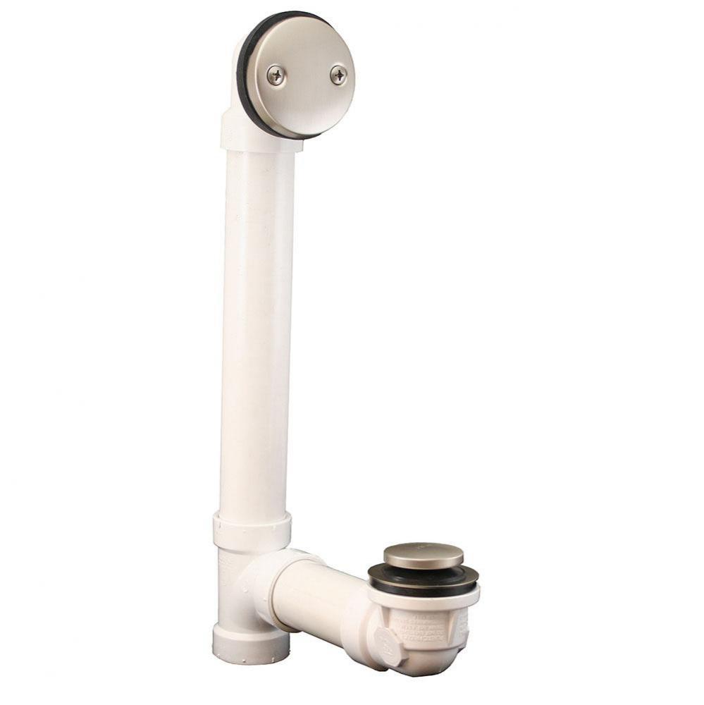 Brushed Nickel Standard Two-Hole Schedule 40 Toe Touch Full Kit