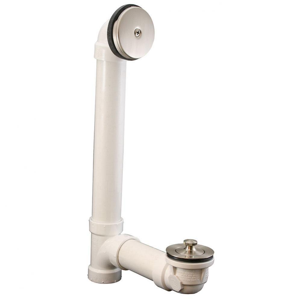 Brushed Nickel Standard One-Hole Schedule 40 Lift and Turn Full Kit