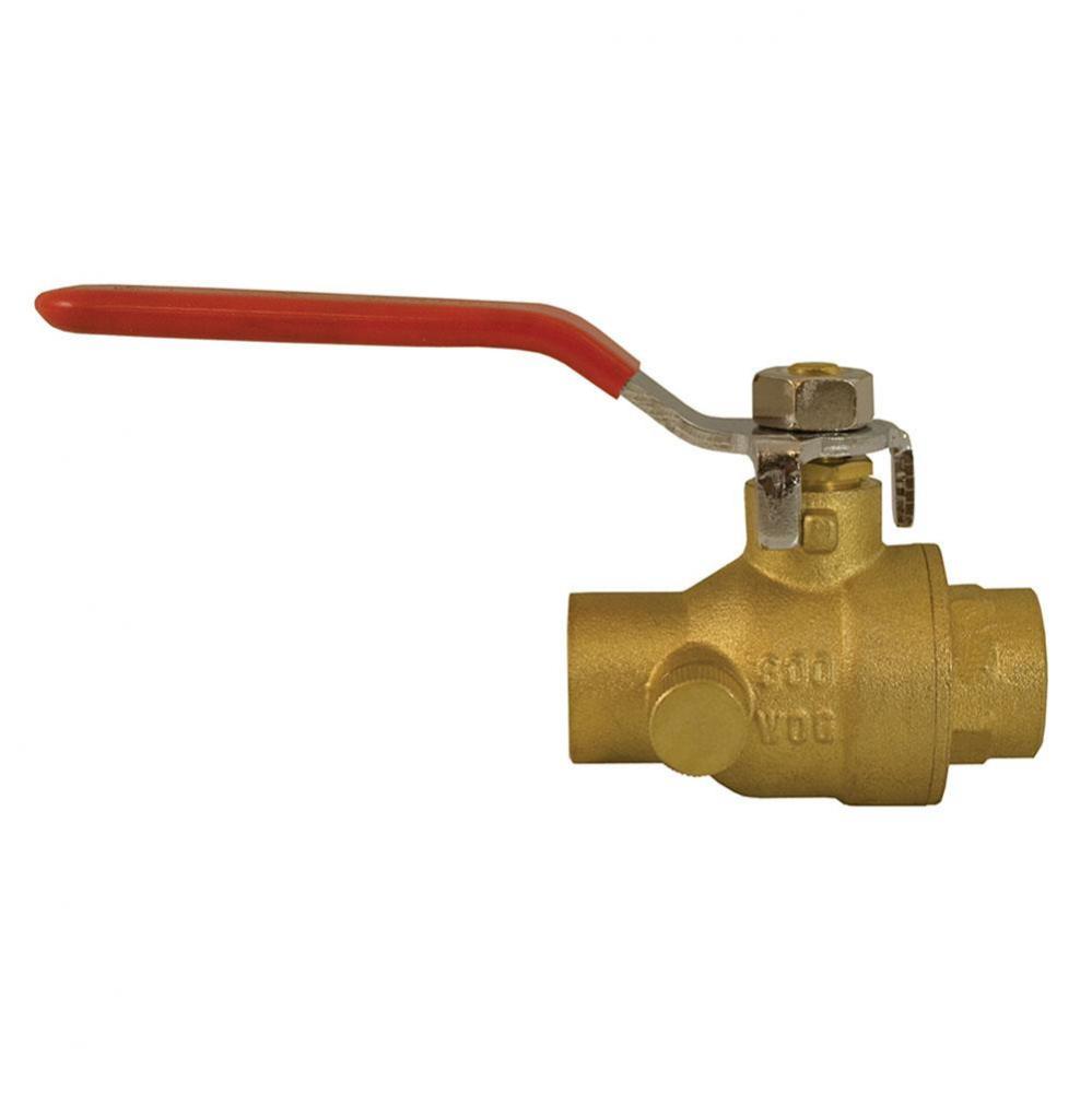 1'' Brass Ball and Waste Valve, Sweat