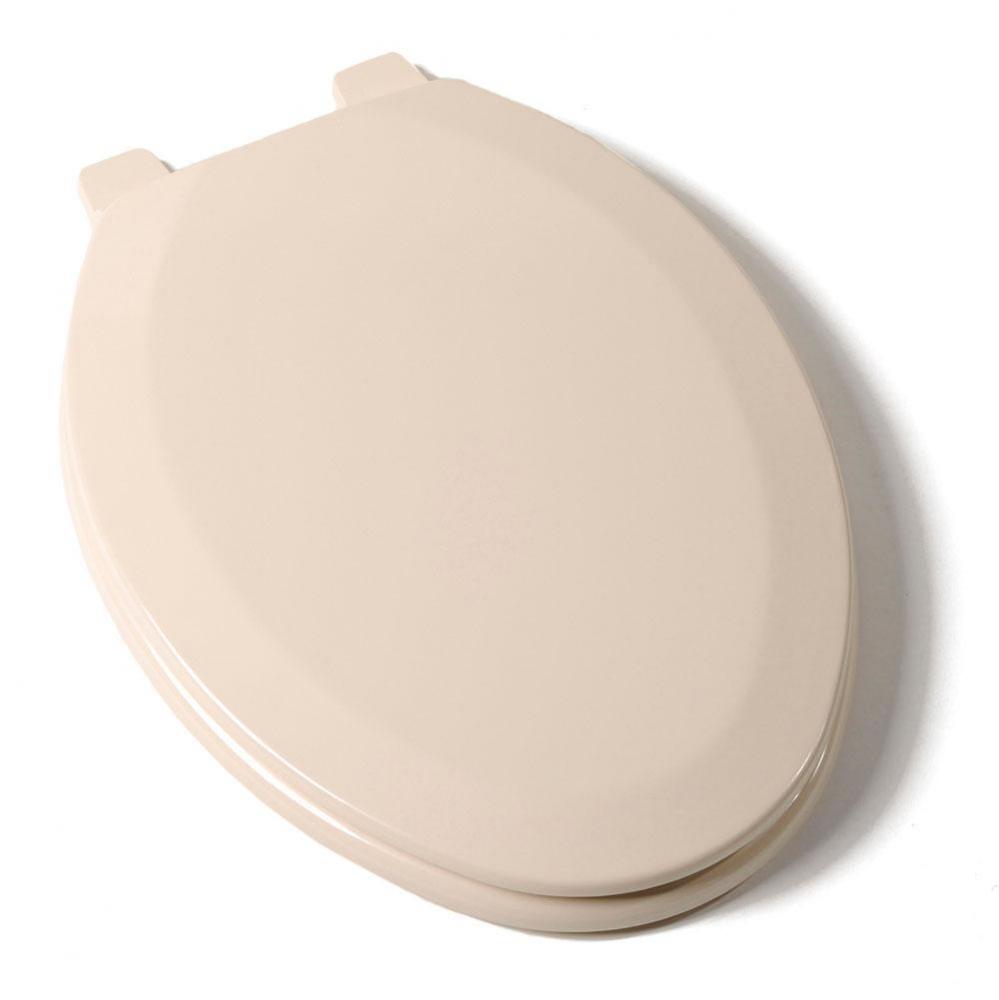 Deluxe Molded Wood Seat, Almond, Elongated Closed Front with Cover