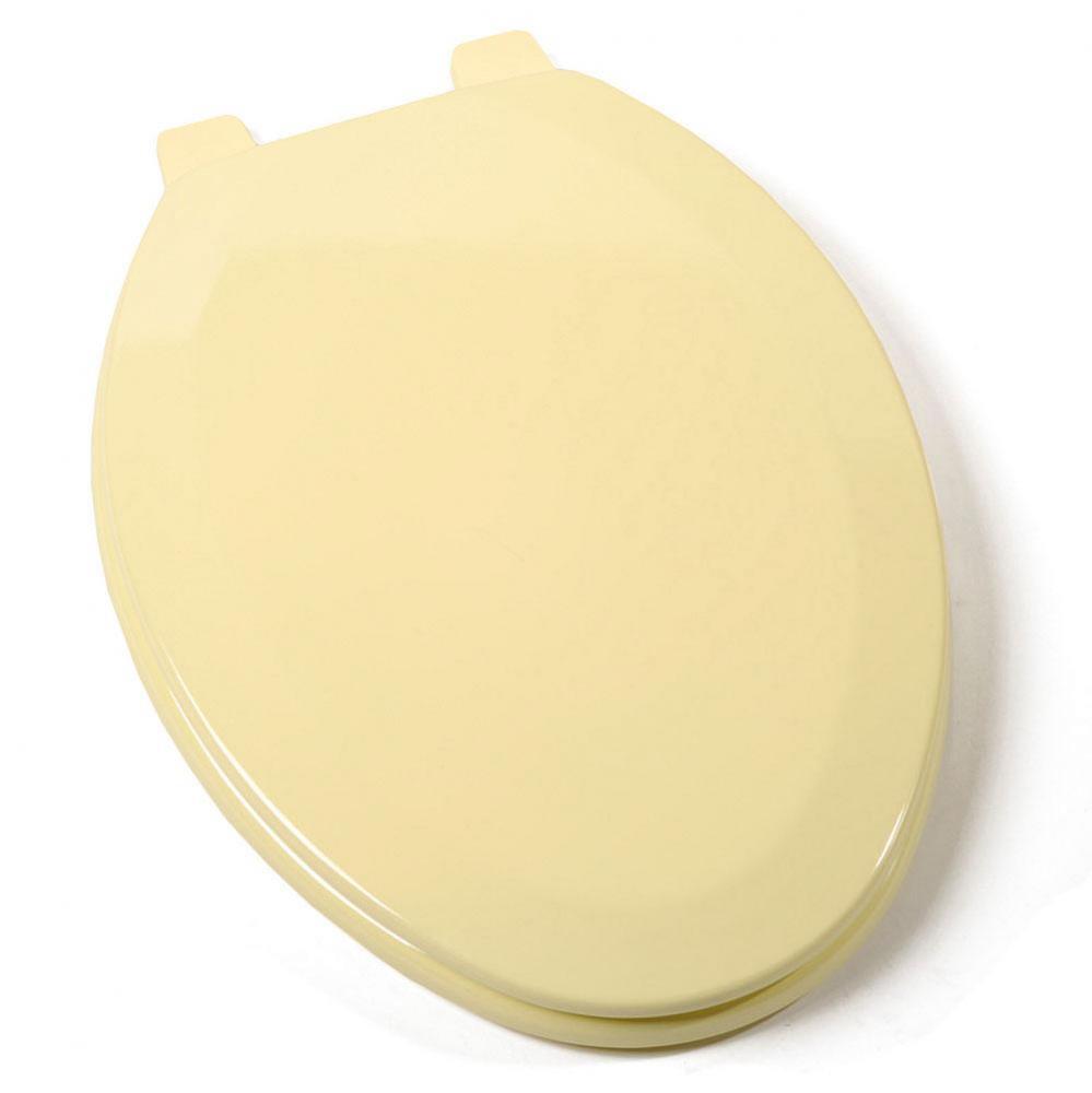 Deluxe Molded Wood Seat, Citron Yellow, Elongated Closed Front with Cover