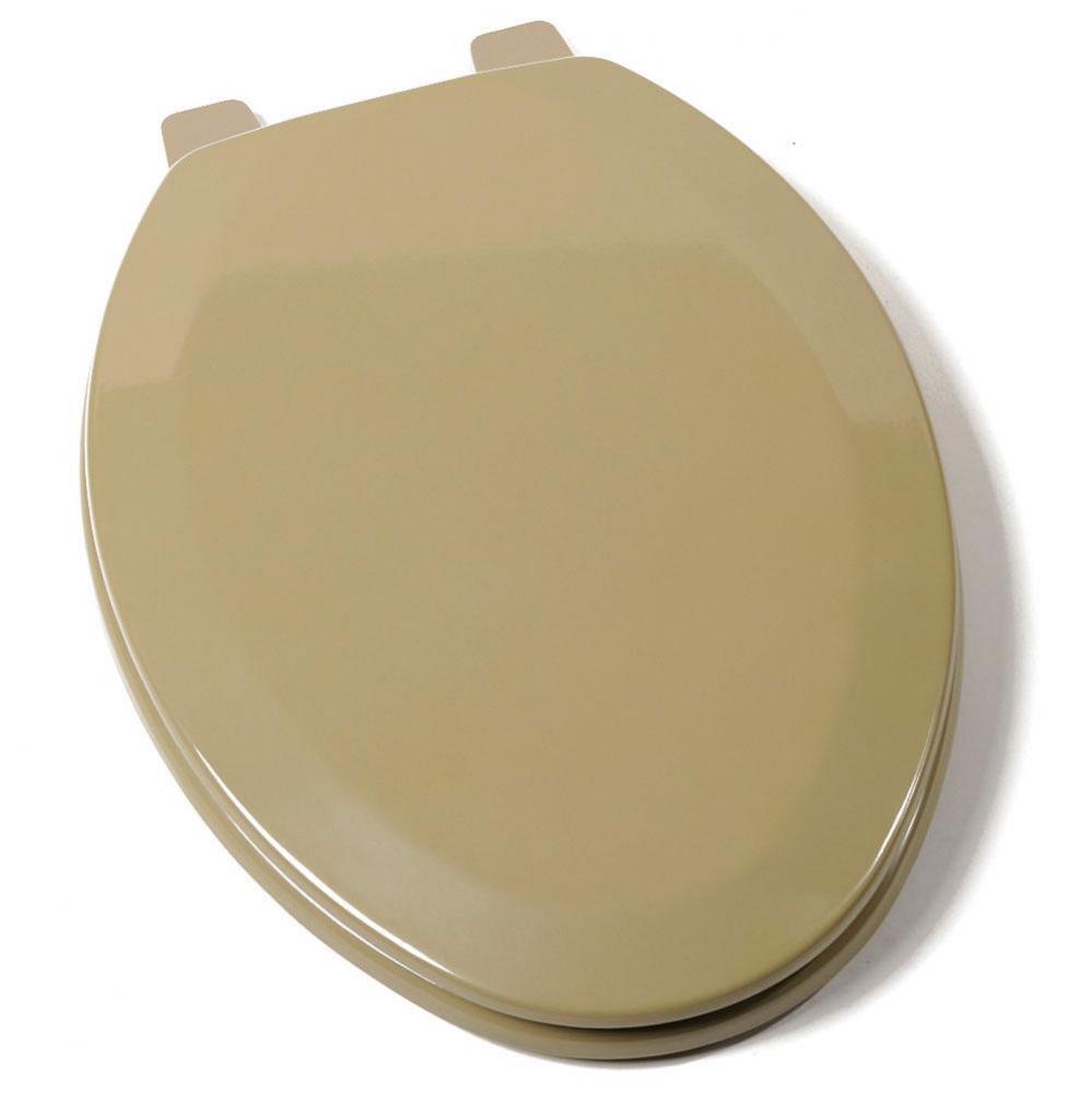 Deluxe Molded Wood Seat, Avocado, Elongated Closed Front with Cover