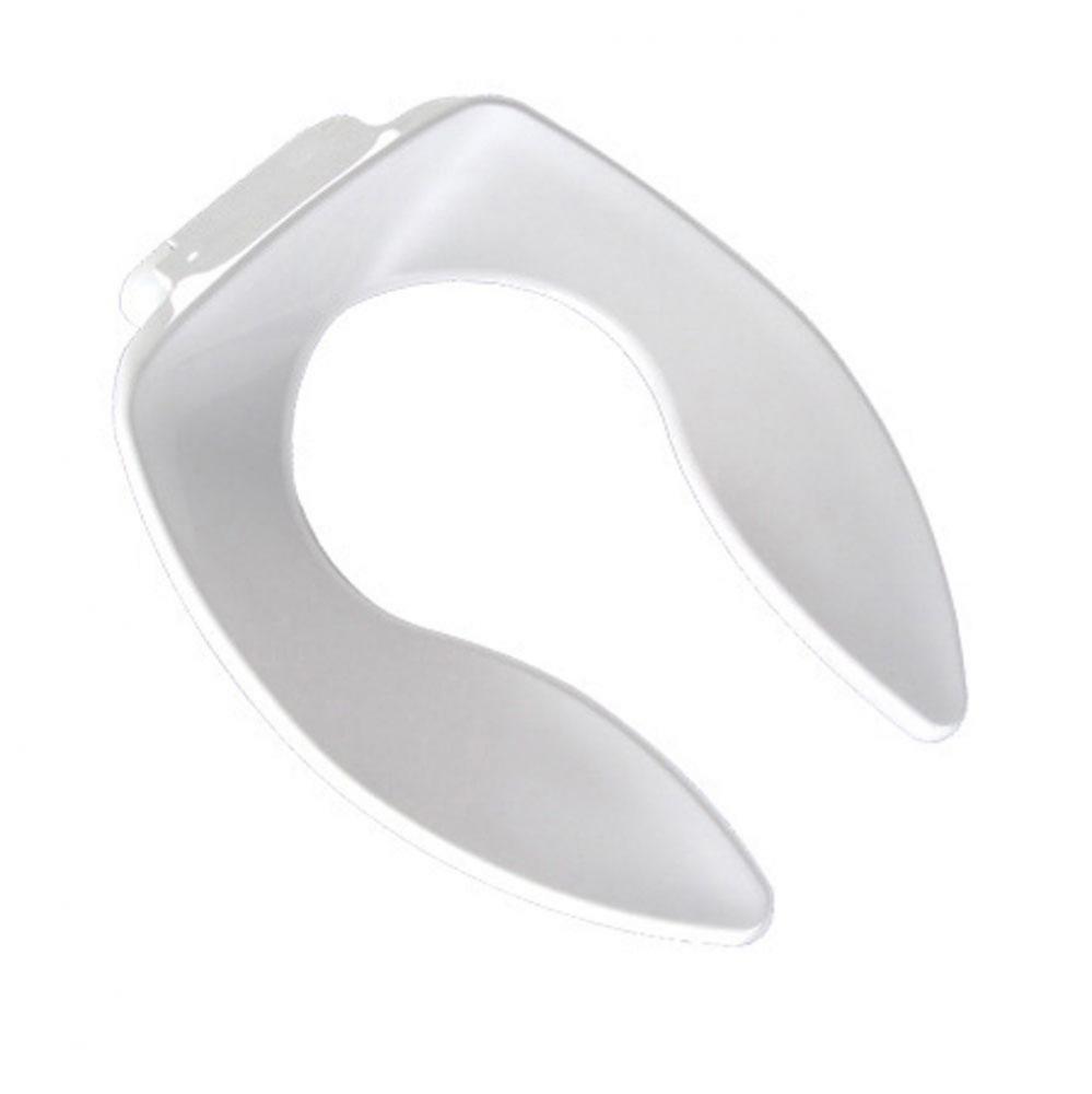 Extra Heavy Duty Commercial Seat, White, Elongated Open Front Less Cover