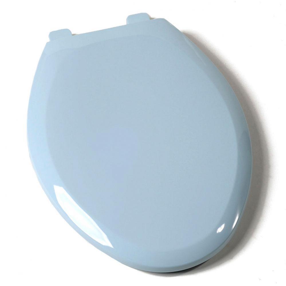 Slow-Close Premium Plastic Seat, Dresden Blue, Elongated Closed Front with