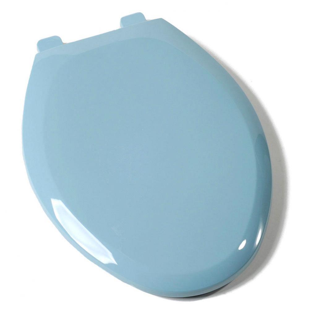 Slow-Close Premium Plastic Seat, Regency Blue, Elongated Closed Front with