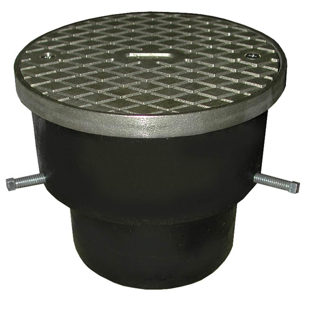 3'' Adjustable Push-On Cleanout for Cast Iron Pipe with 5-1/4'' Cast Iron Cove