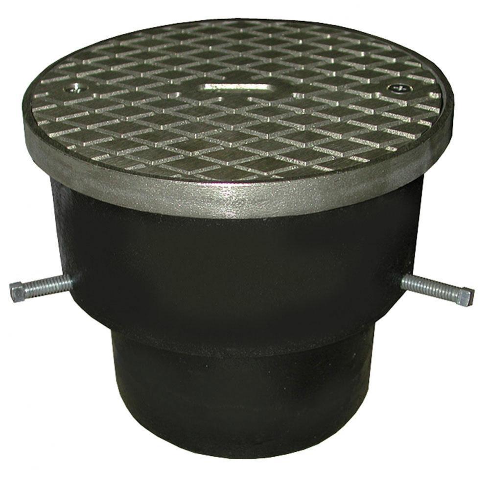 3'' Adjustable Push-On Cleanout for Cast Iron Pipe with 5-1/2'' Polished Brass