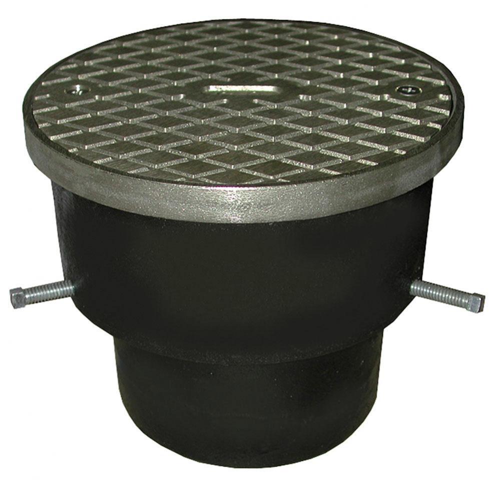 4'' Adjustable Push-On Cleanout for Cast Iron with Pipe 6-1/2'' Nickel Bronze