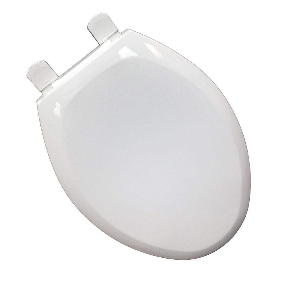 Slow-Close and QuicKlean® Premium Plastic Seat, White, Elongated Closed Front with Cover