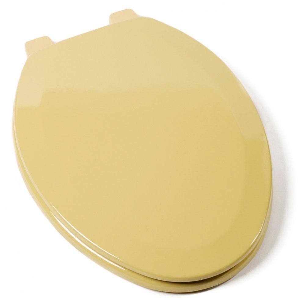 Deluxe Molded Wood Seat, Harvest Gold, Elongated Closed Front with Cover