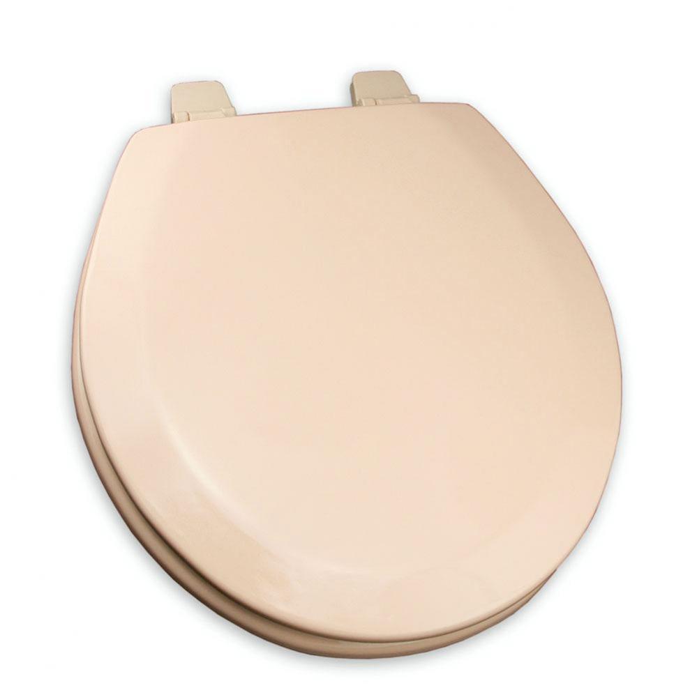 Deluxe Molded Wood Seat, Venetian Pink, Round Closed Front with Cover