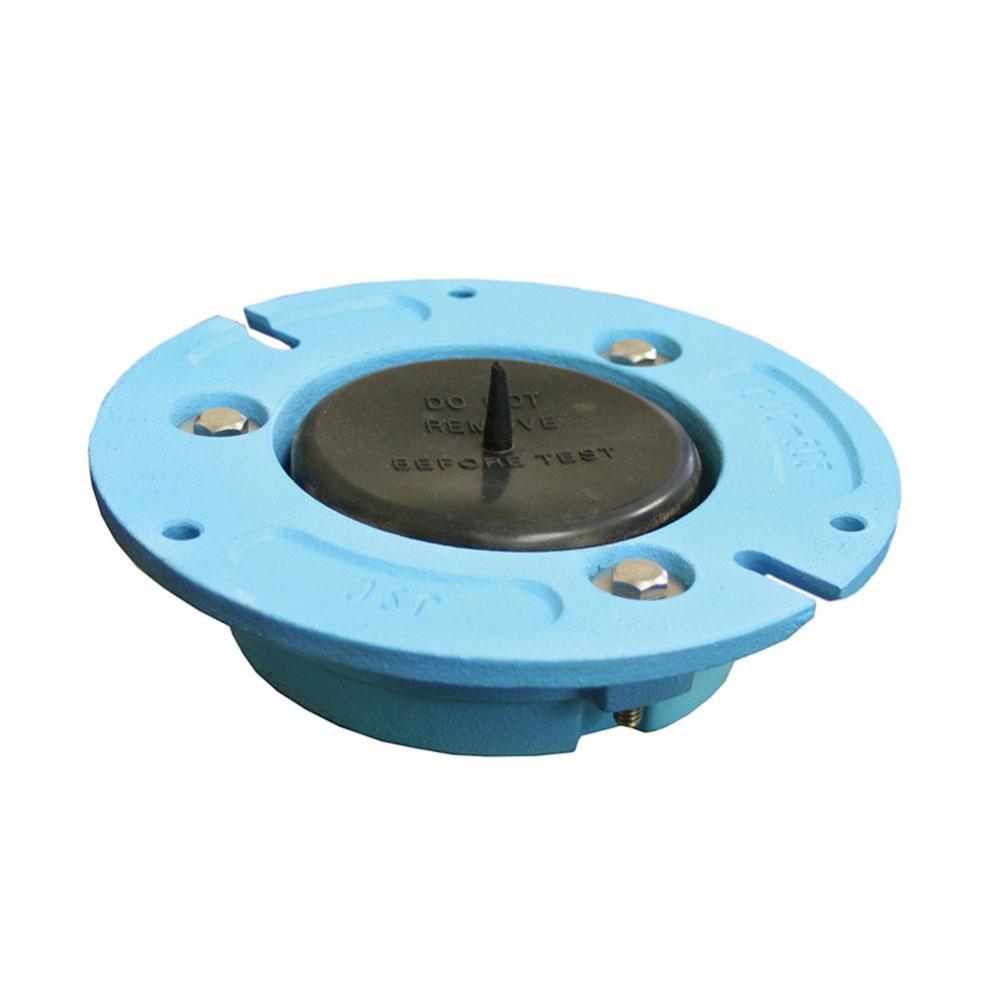 4'' x 2'' Code Blue No Caulk Closet Flange with Test Cap