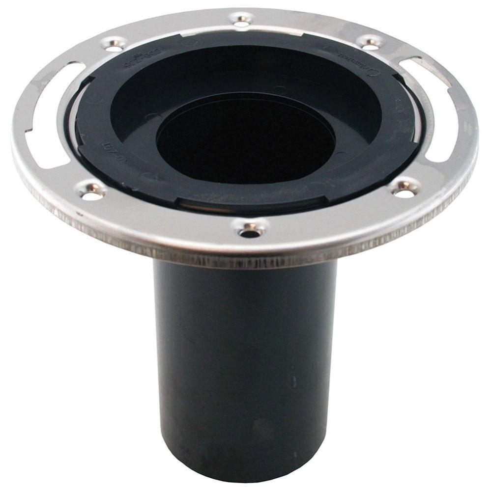 3'' Plumbfit ABS Closet Flange with Stainless Steel Ring less Knockout